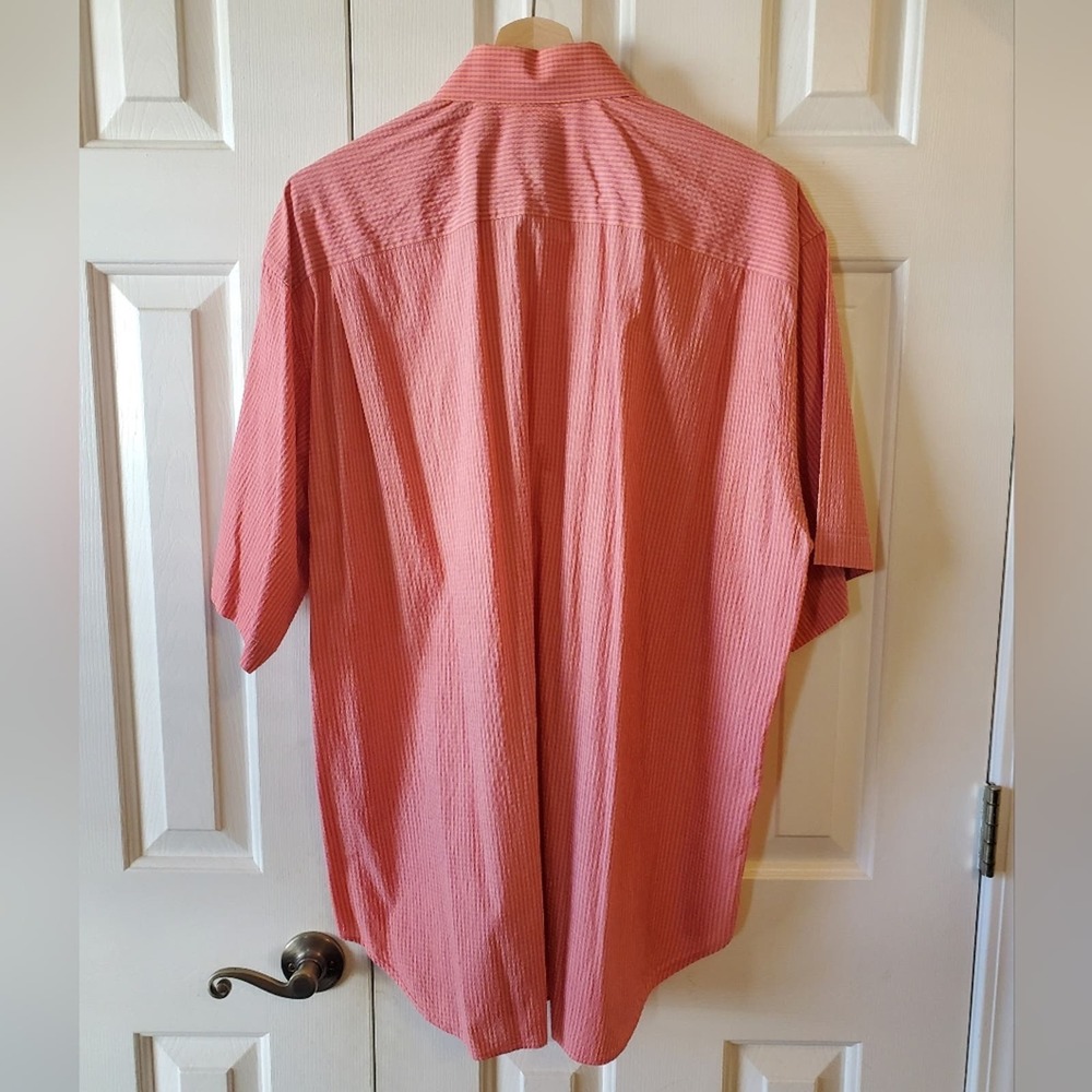 Robert Talbott Orange And Pink Button Down Short … - image 2